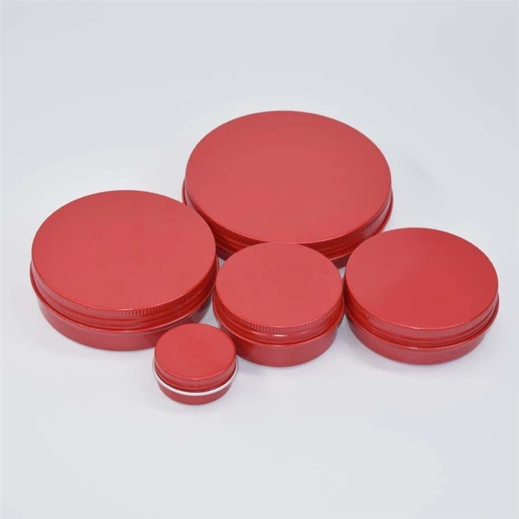 20ml Red Customized Printing Aluminum Box With Lid